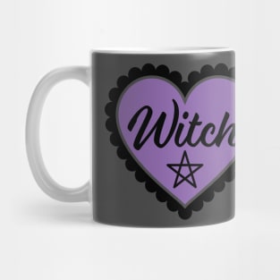Purple Witch Heart Mug